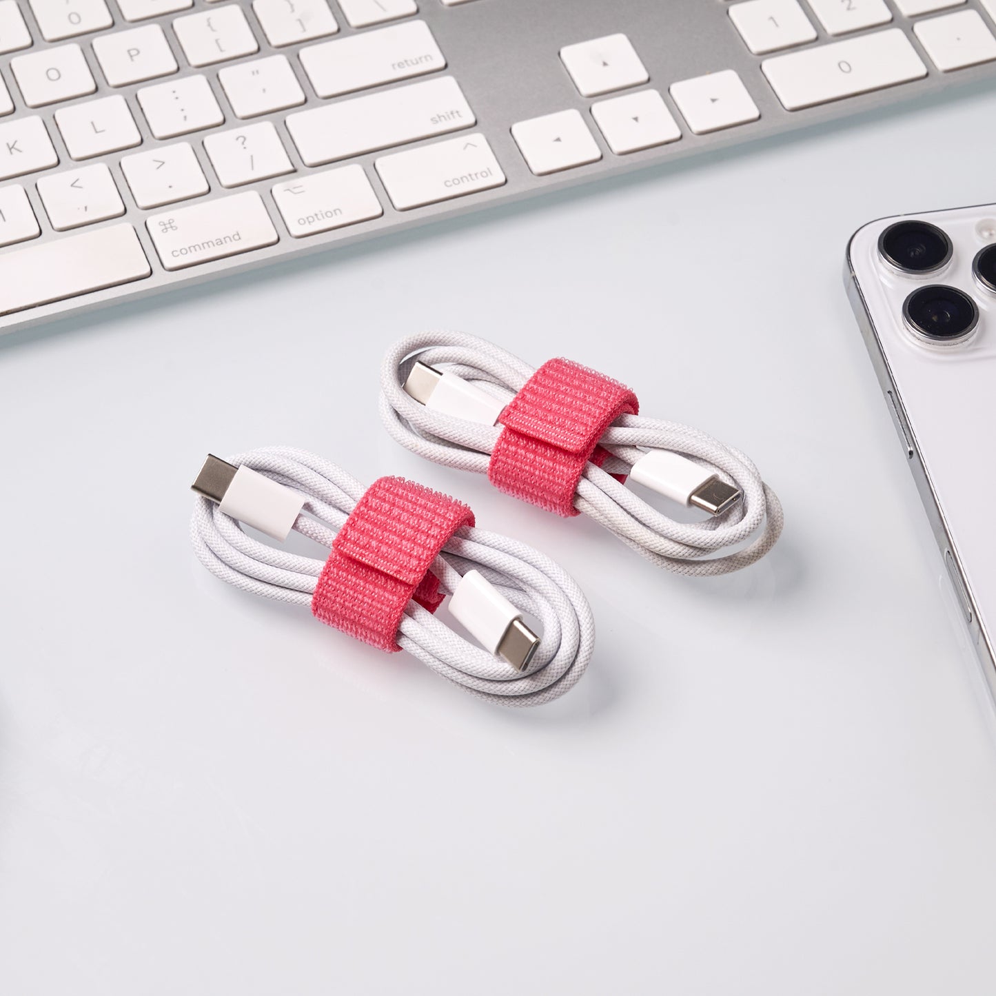 Wrap-It Storage Cinch-Straps - 5" (4-Pack) Coral